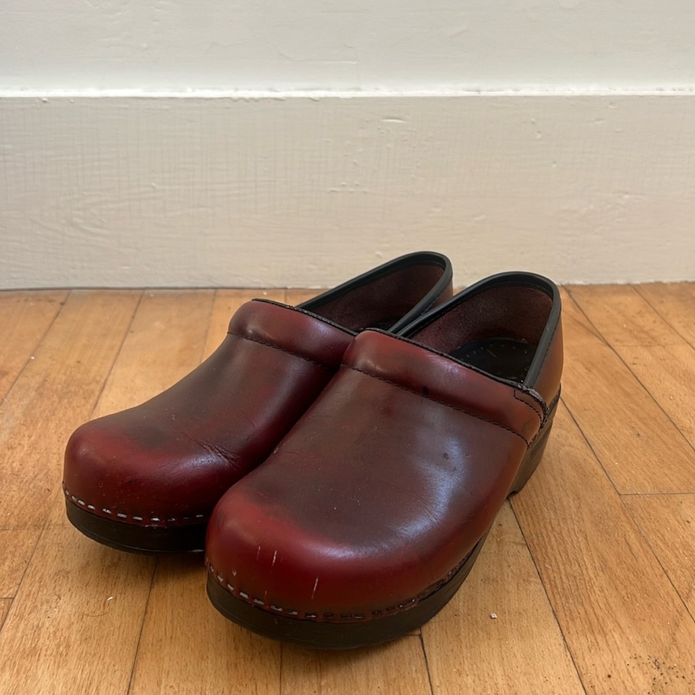 Burgundy Dansko clogs